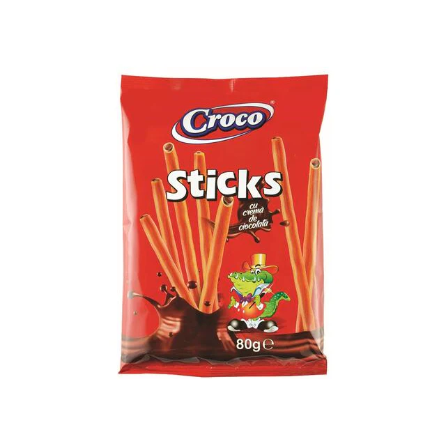 Croco Sticks C/ Rech. Chocolate (42x80gr)