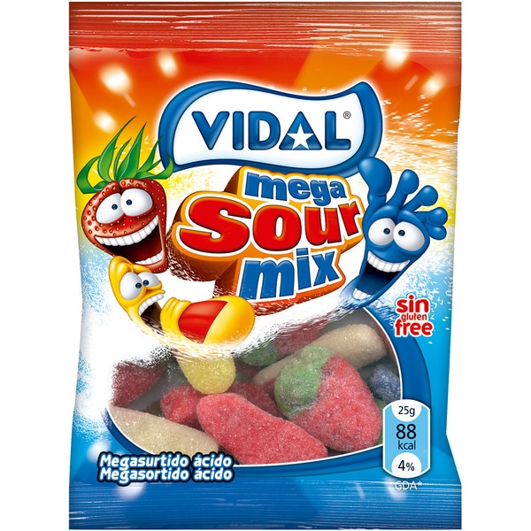 Vidal Gomas Mega Sort. BR Ácido (14x90gr)