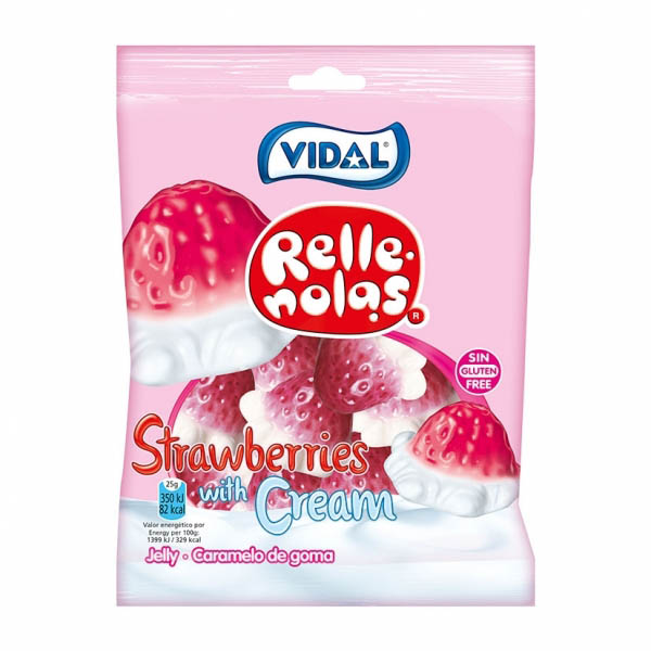 Vidal Gomas Morangos Recheados (14x90gr)